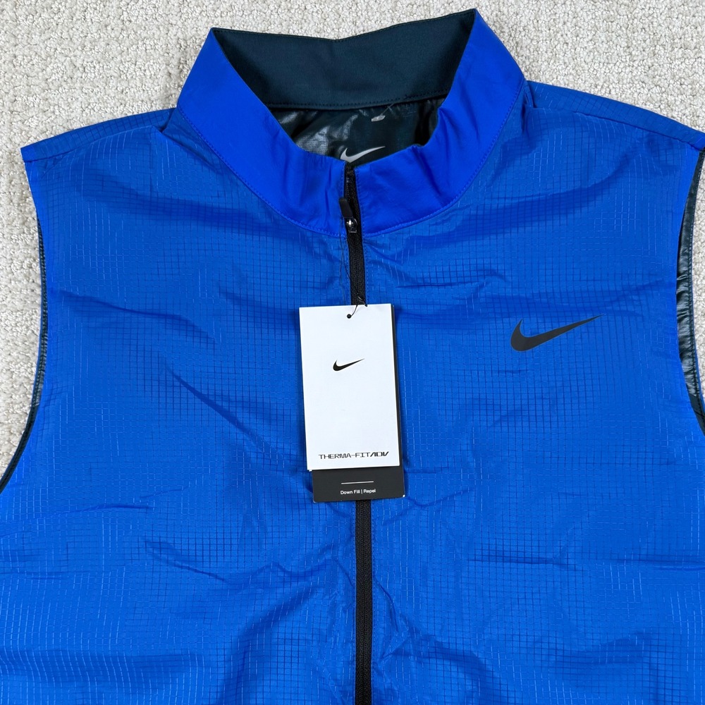 NEW Nike Therma-Fit ADV Mens Medium Blue Repel Down Fill Golf Vest FQ0447-478
